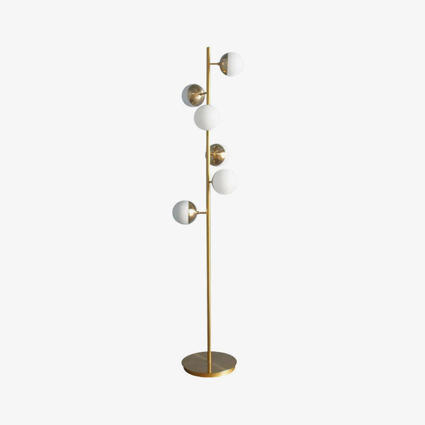 Vertika - Elegante LED-Baumlampe mit weißen Glasschirmen