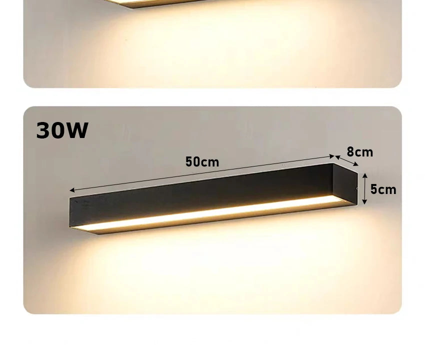 Gardia - IP65 LED-Außenwandleuchte 12/18/30 W aus Aluminium