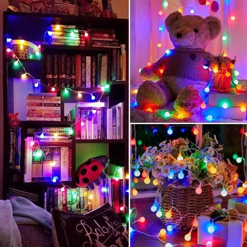 Solix - LED-Lichterkette mit Kugeln, Schutzart IP67