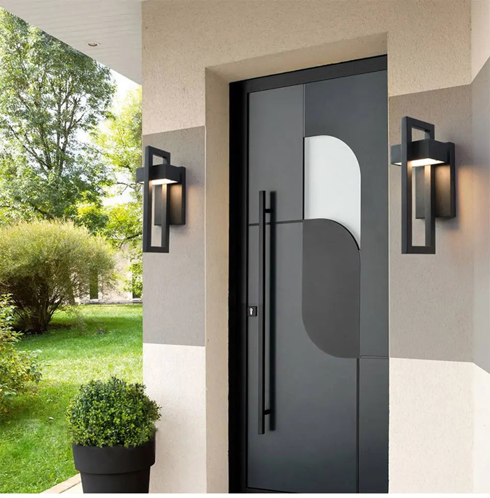 Terraza - Vintage LED-Außenwandleuchte 10 W IP65 in Schwarz