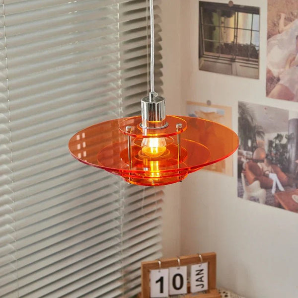 Stella - Vintage-UFO-Pendelleuchte aus Acryl