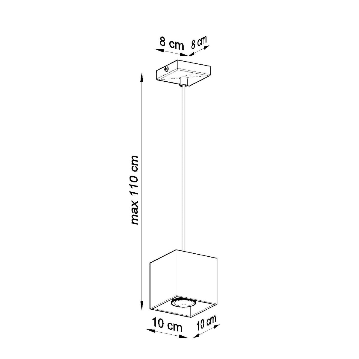 Polara - Quad 1 Pendelleuchte aus grauem Aluminium