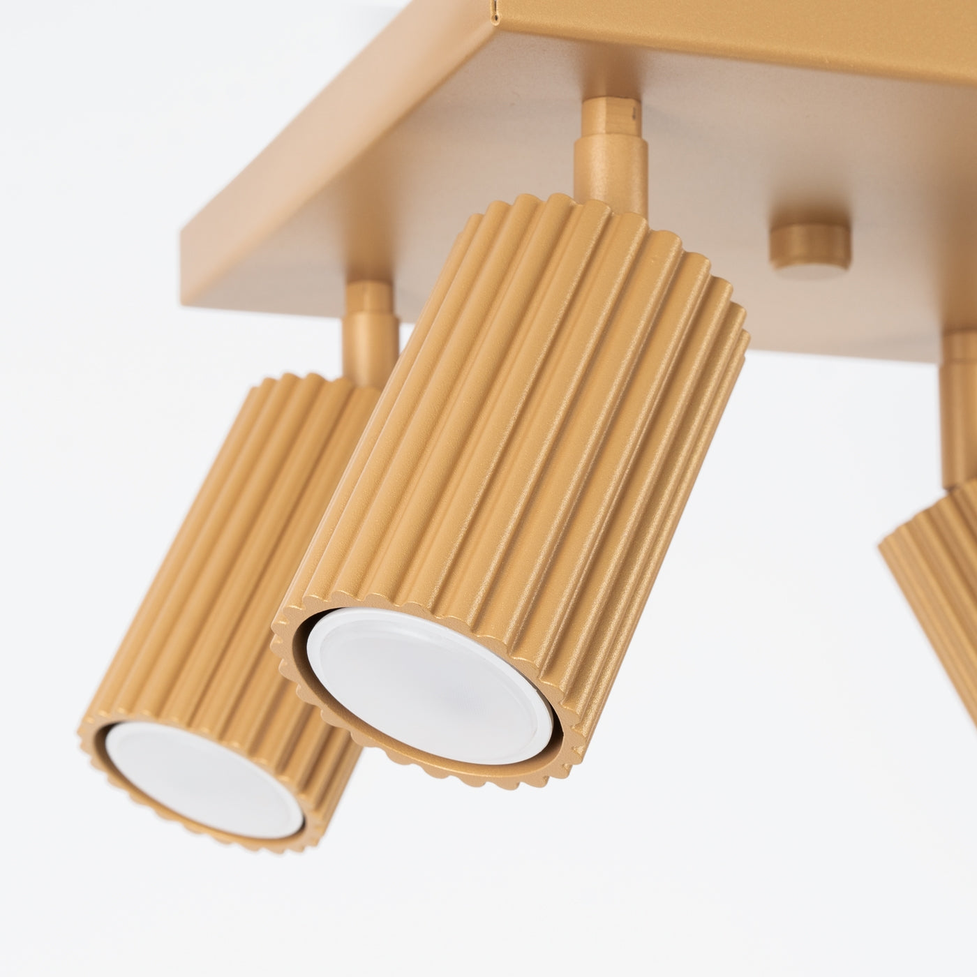 Radial - Goldene Deckenleuchte mit 4 Leuchten