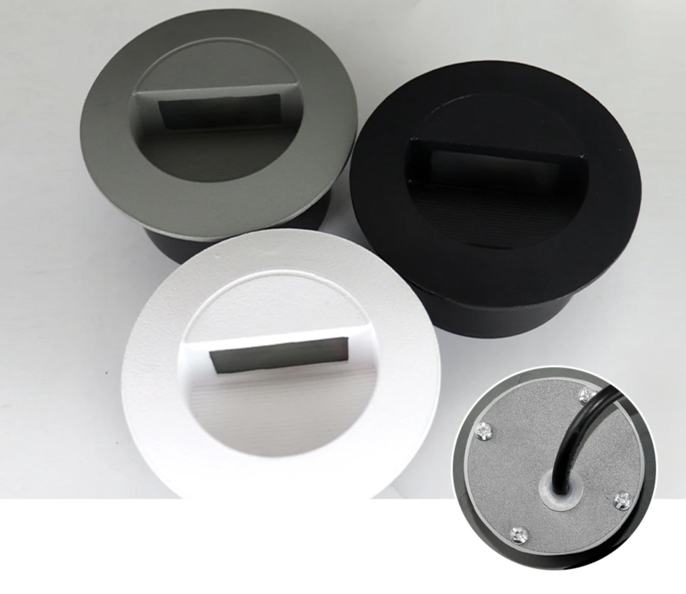 Rustica - LED-Treppenleuchte IP65, rund, 3 W, für den