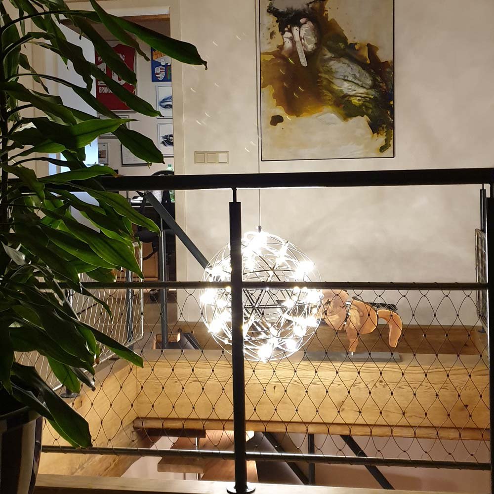 Lucero - LED-Pendelleuchte, 50 cm, Metallbänder