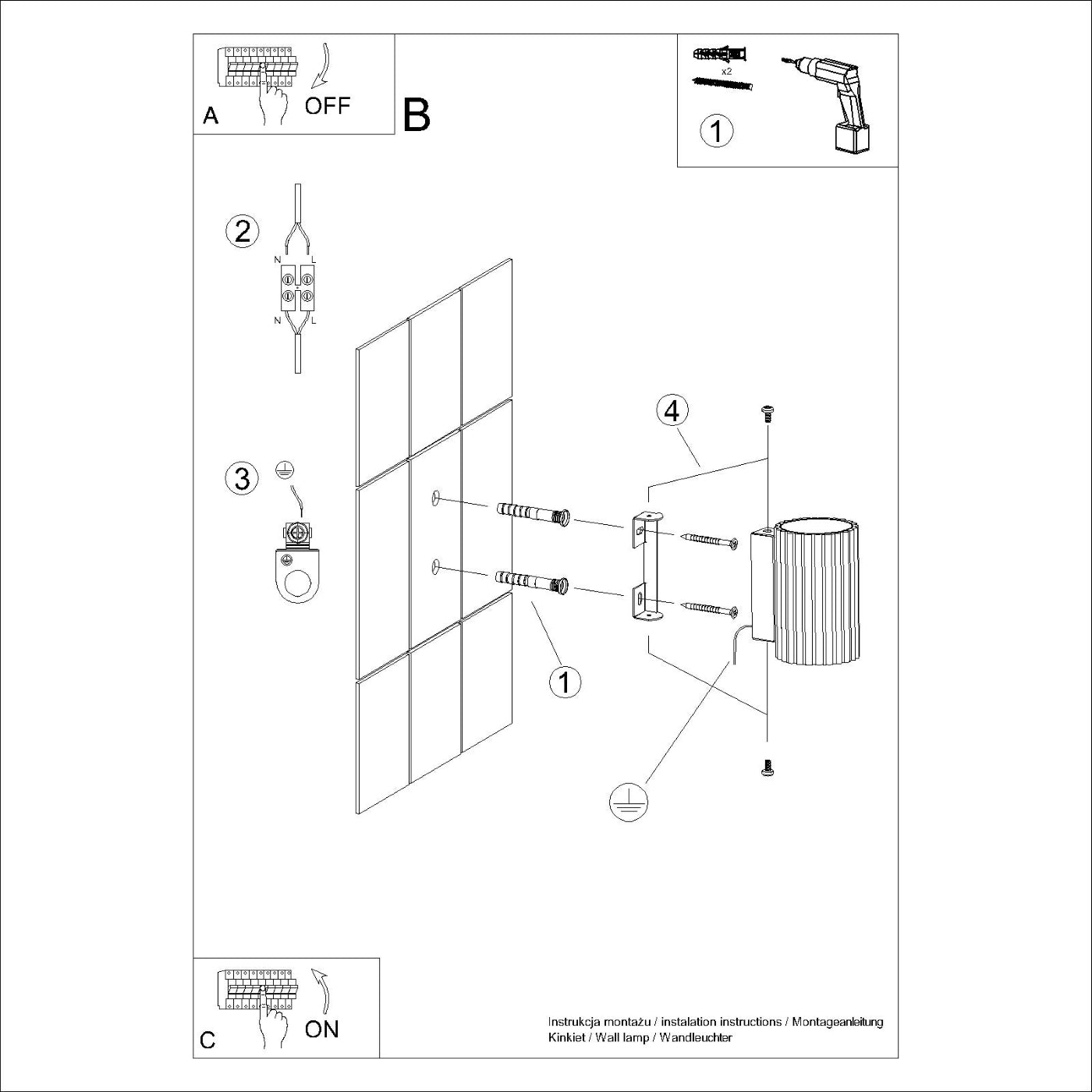 Brio - GU10-Wandleuchte, weiß