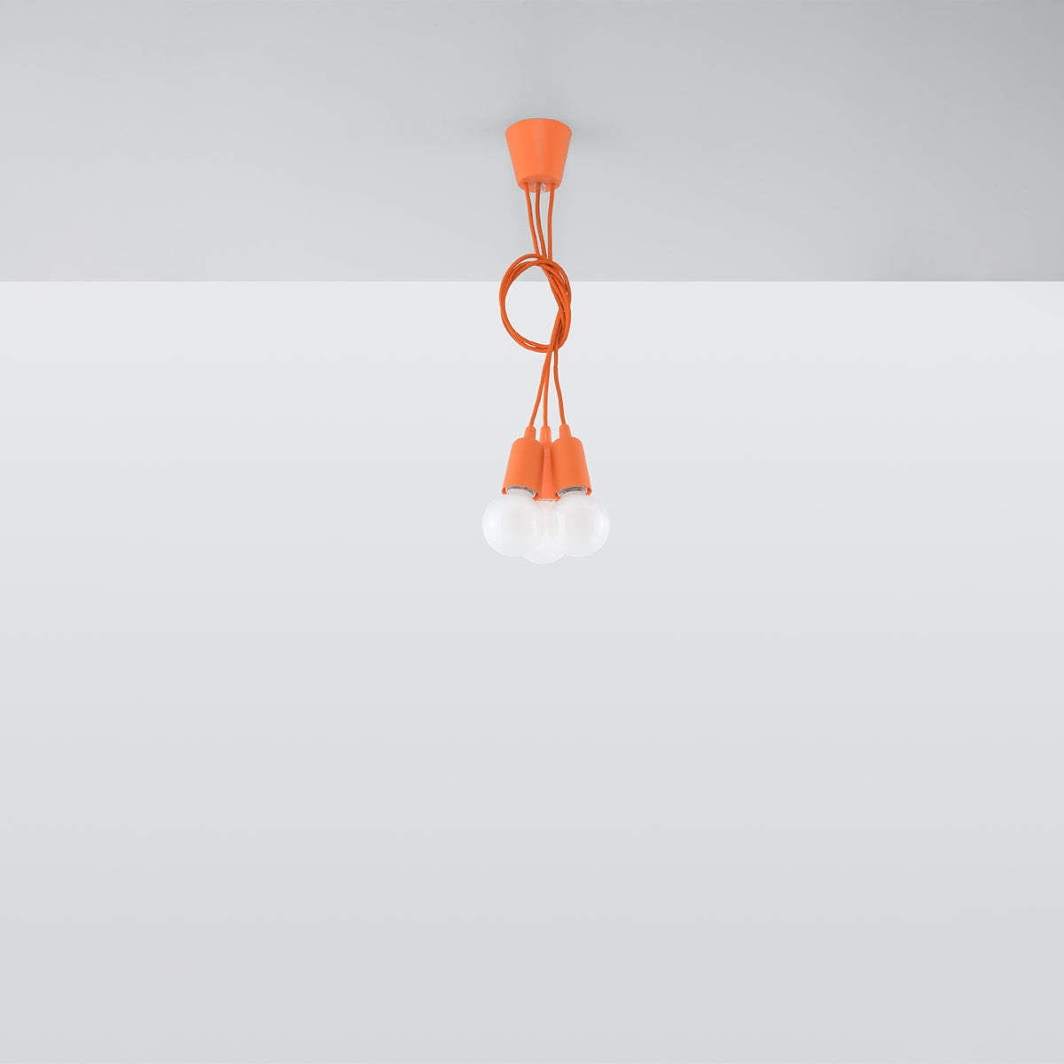Lucero - Orangefarbene 3-flammige Pendelleuchte