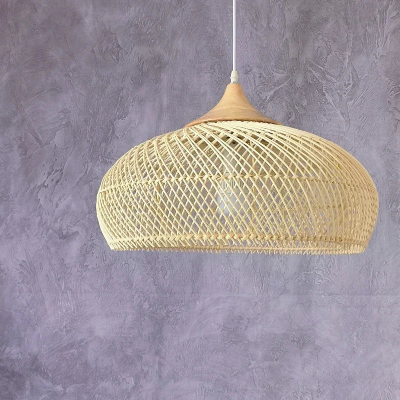 Handgeflochtene - Rattan-Pendelleuchte