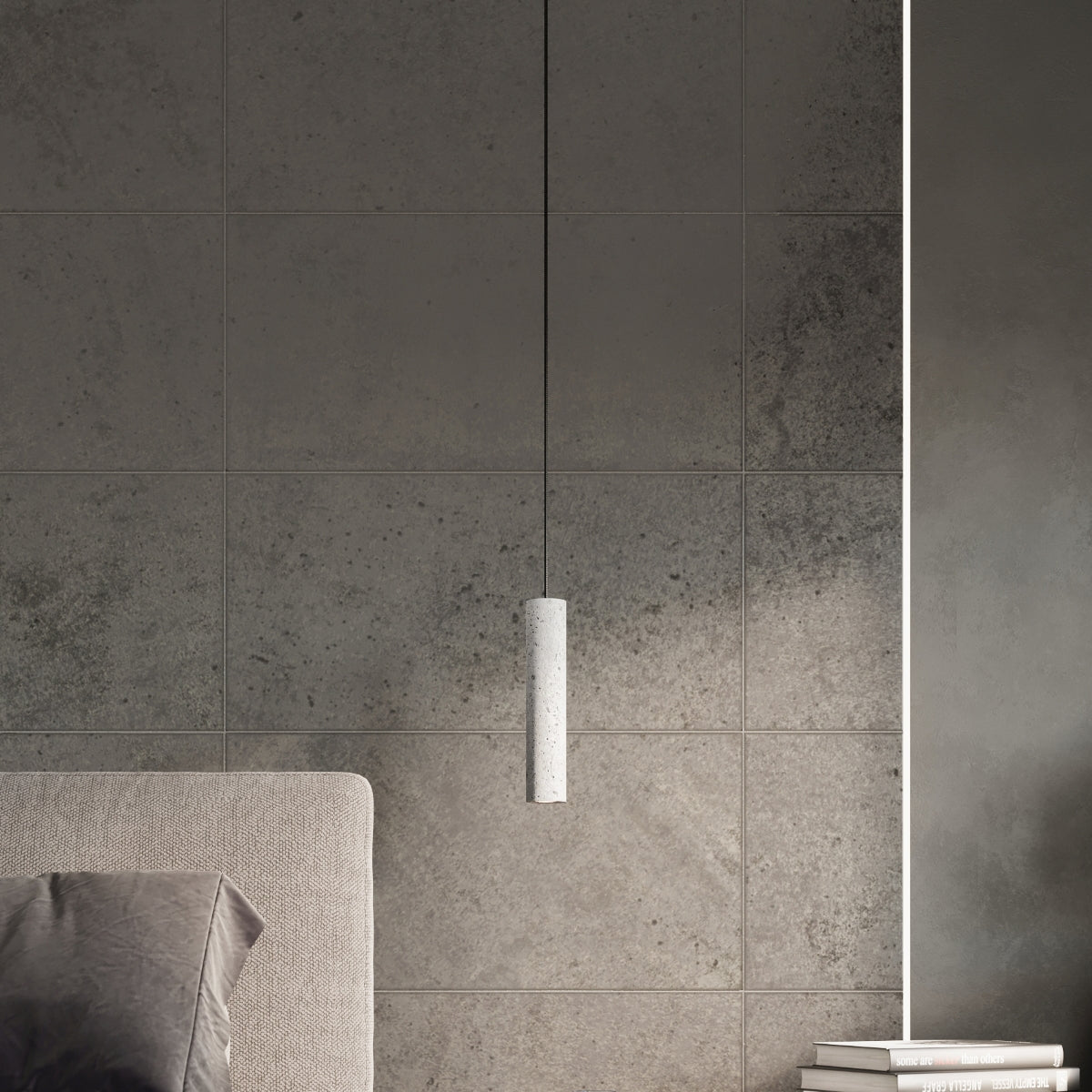 GU10 - Beton-Pendelleuchte GU10, 3-flammig, grau