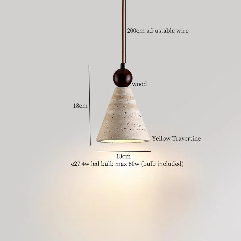 Nimbus - Wabi-Sabi Travertin-Pendelleuchte