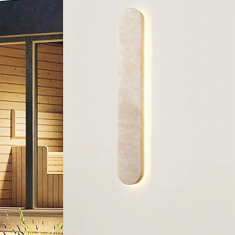 Acento - LED-Wandleuchte in Natursteinoptik