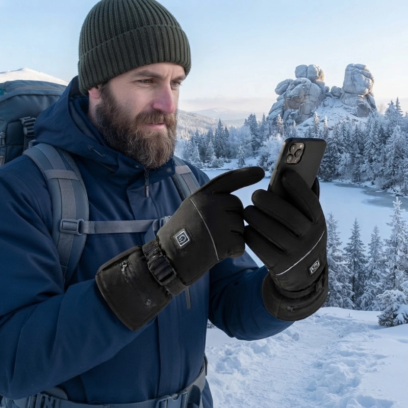 HeatRider - Beheizte Winter-Motorradhandschuhe mit Touchscreen-Funktion