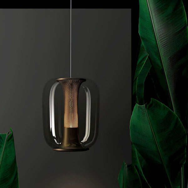 Halona - Schwarze Glas Pendelleuchte