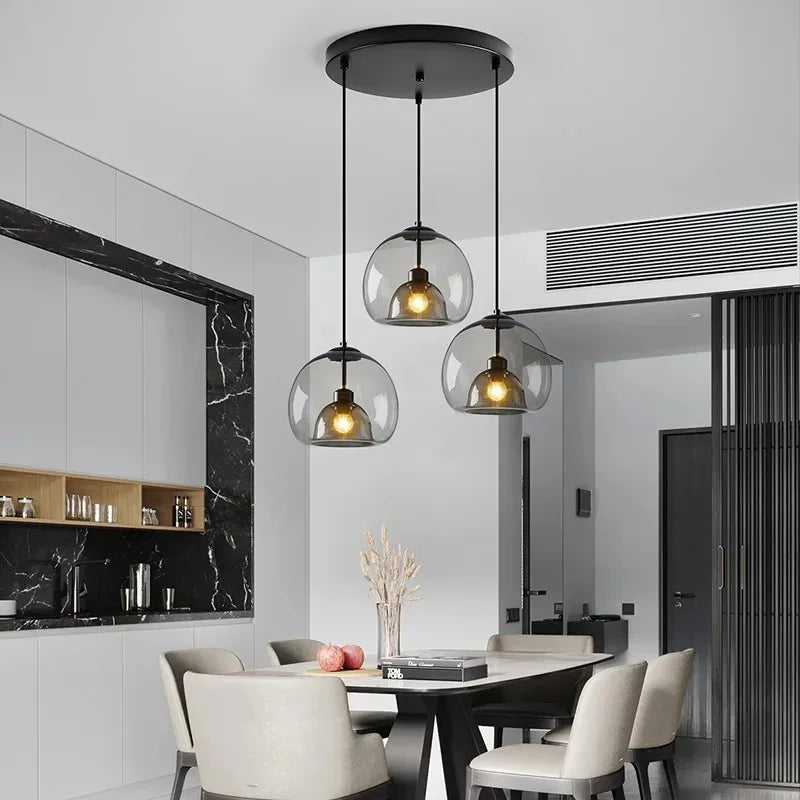 Solara - Pendelleuchte aus Glas, E27-Fassung,