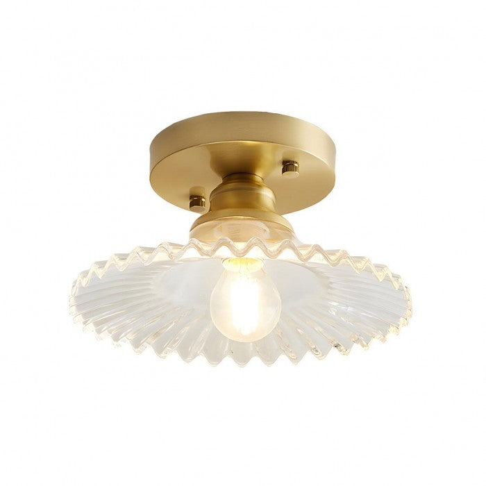 Polara - Vintage-Deckenleuchte aus geripptem Glas,