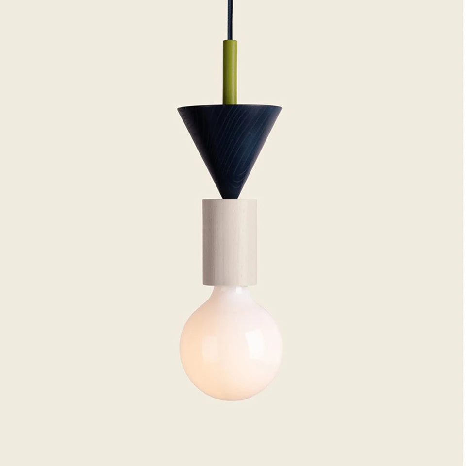 Vortex - LED-Hängeleuchte aus Holz, E27-Fassung im