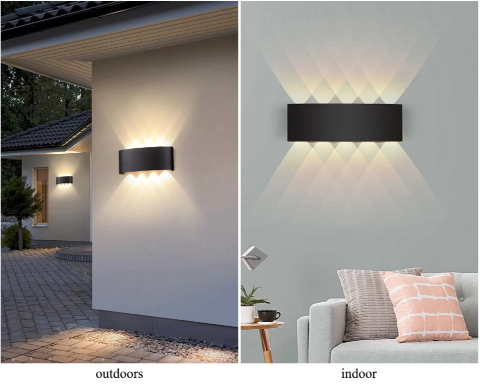 AURAGLOW - UpDown LED Wandleuchte wasserdicht IP, 90–260V