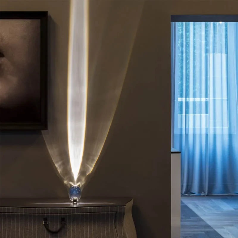 Mesalux - LED-Tischleuchte mit Kristallglas, USB