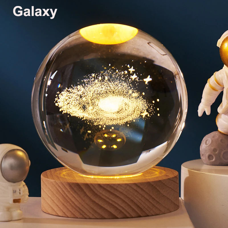 Brix - Kristall-Nachtlampe 3D-Sonnensystem