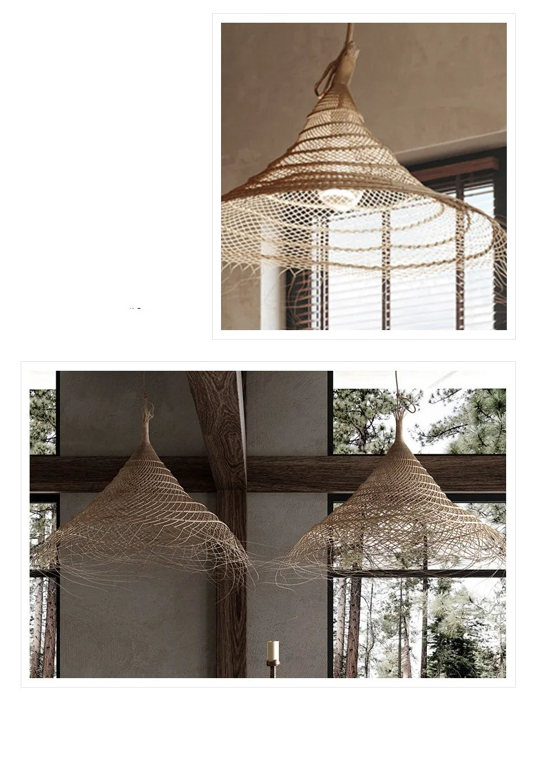 Wabi - Sabi Rattan-Pendelleuchte