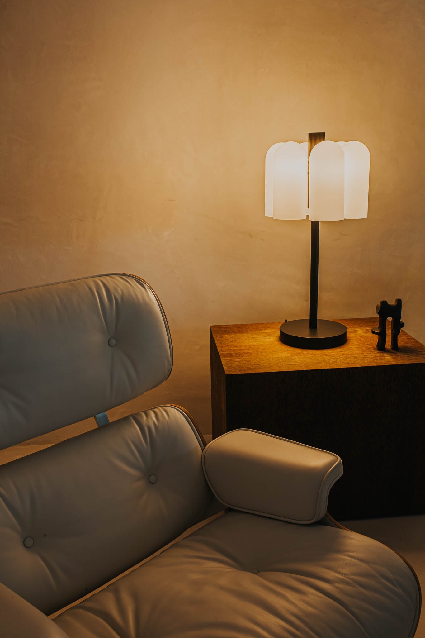 Metall/Glas - Designer-Tischleuchte, Metall/Glas