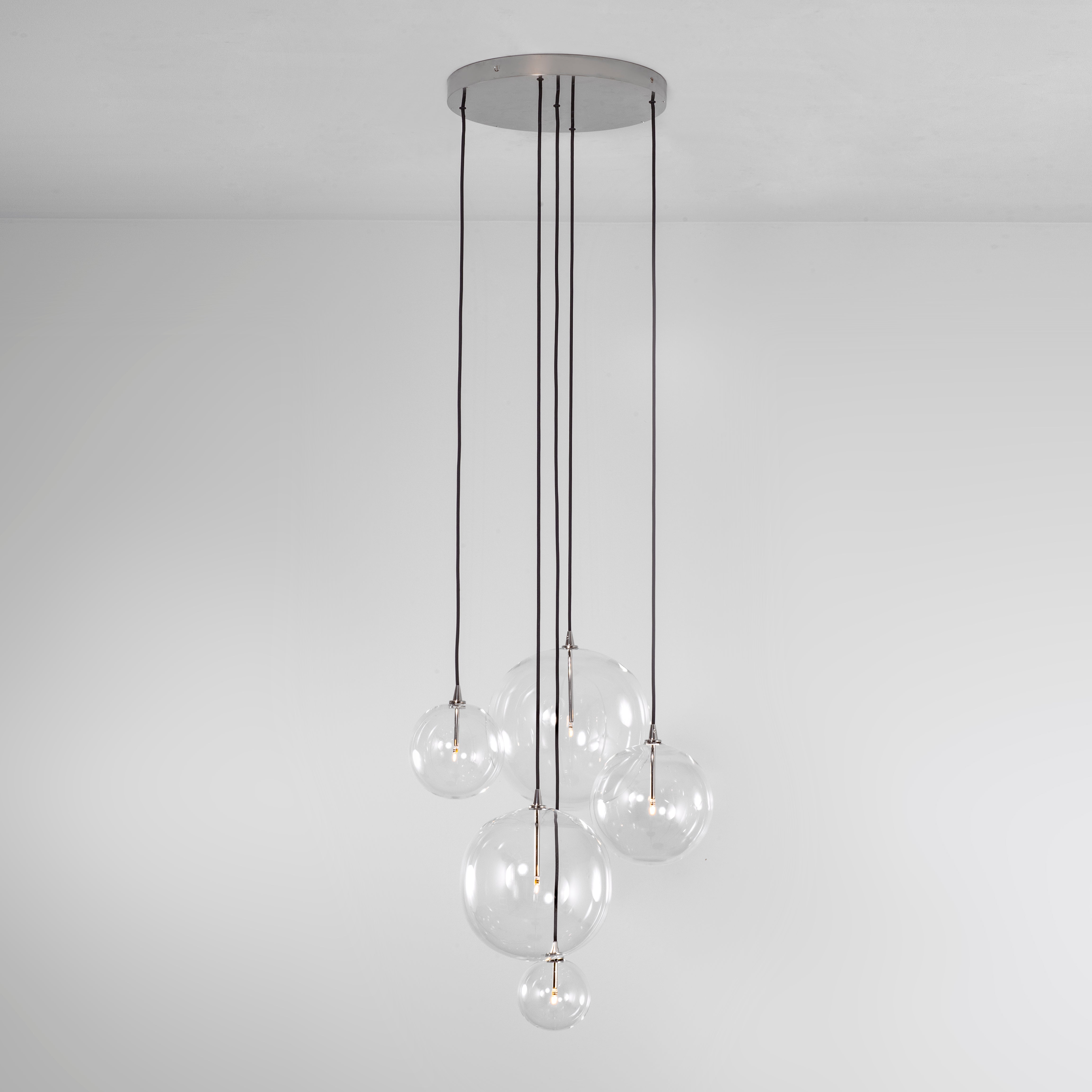 Metall/Glas - Cluster-Pendelleuchte, Metall/Glas, bis zu