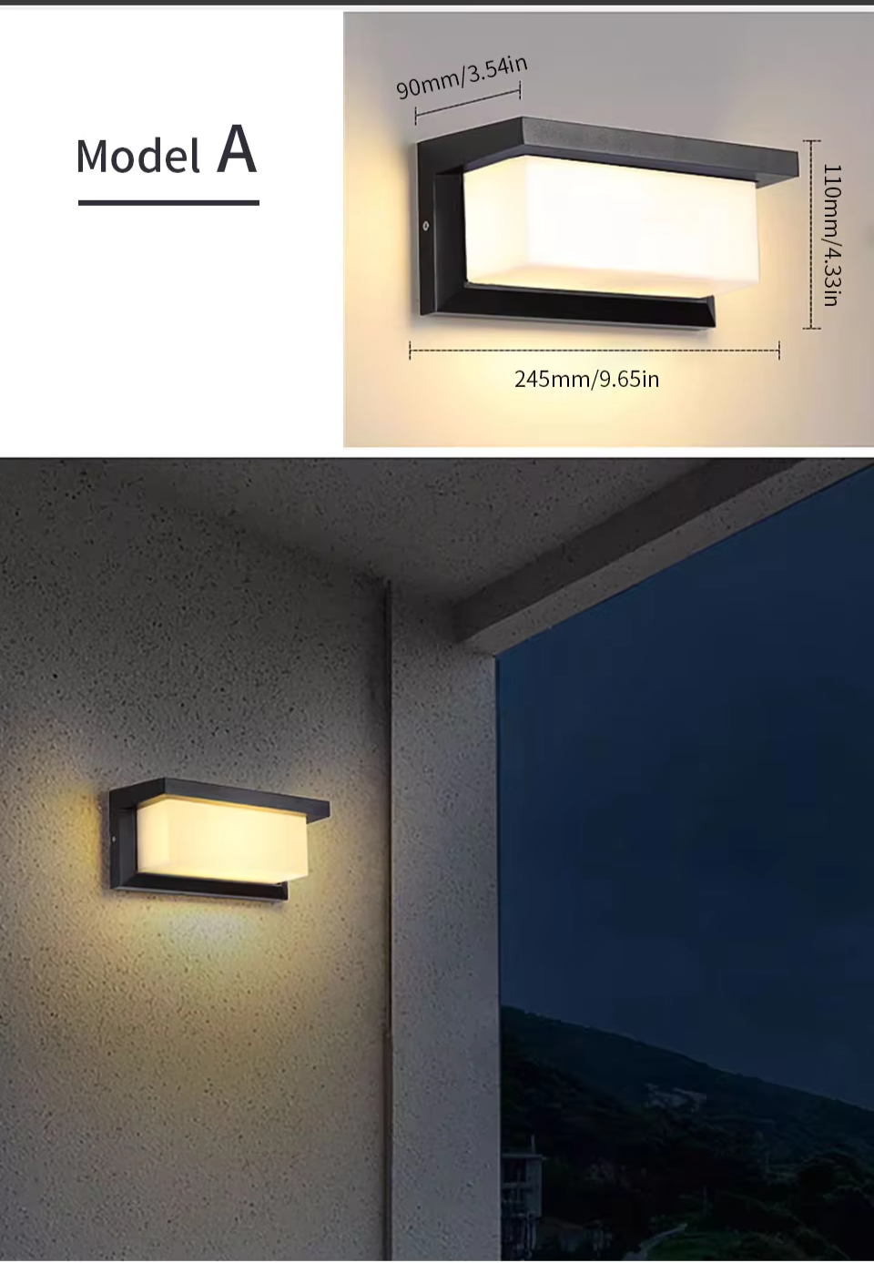SENSOLUX - LED-Wandleuchte mit Radarsensor IP65