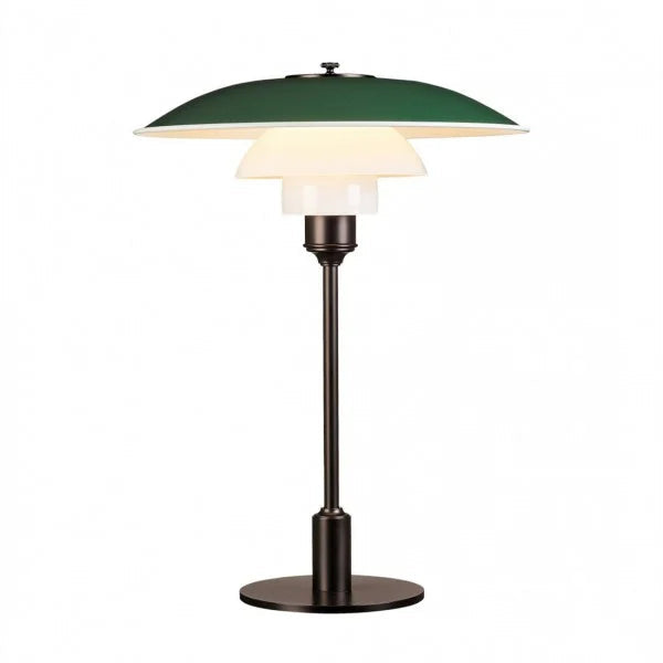 Mesalux - Design Tischlampe Metall & Opalglas