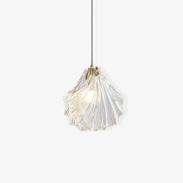 Shell“ - Mini-Pendelleuchte Shell aus Messing und Glas