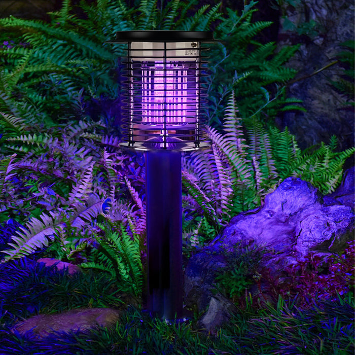 Mückenkiller - Lampe Solar & USB, wasserfest Edelstahl