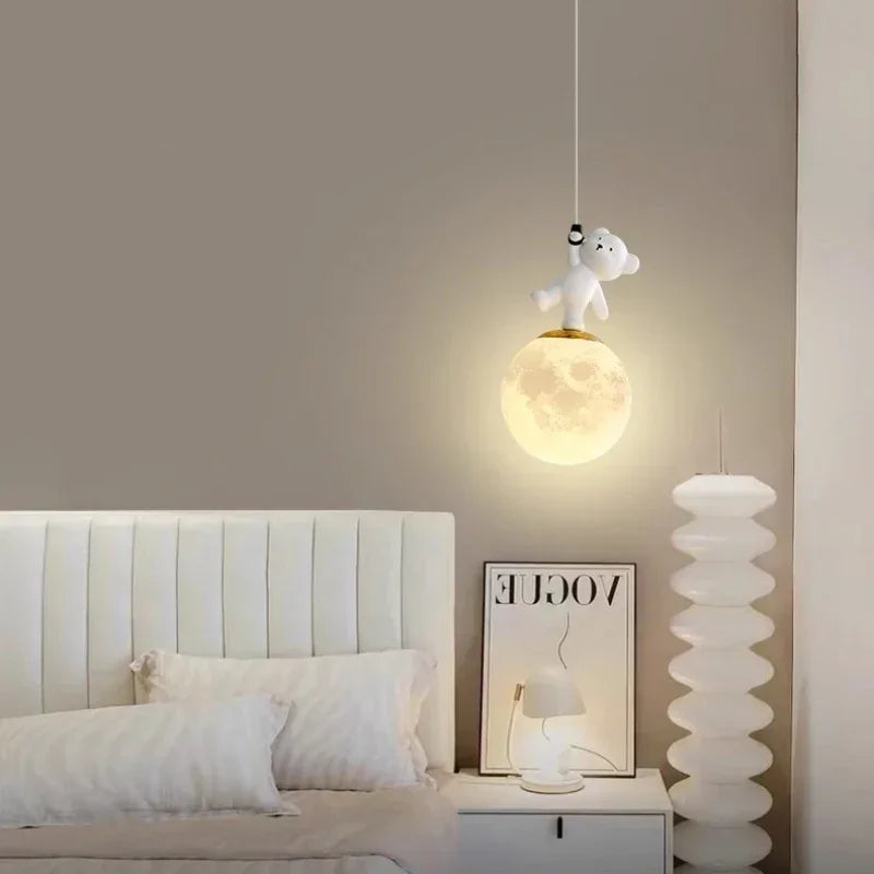 Rondea - LED-Pendelleuchte für Kinderzimmer Nordic Bear Glow