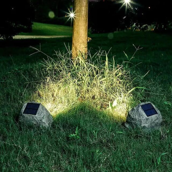 Helio - Solar-Gartenleuchte in Steinoptik, Schutzart IP65