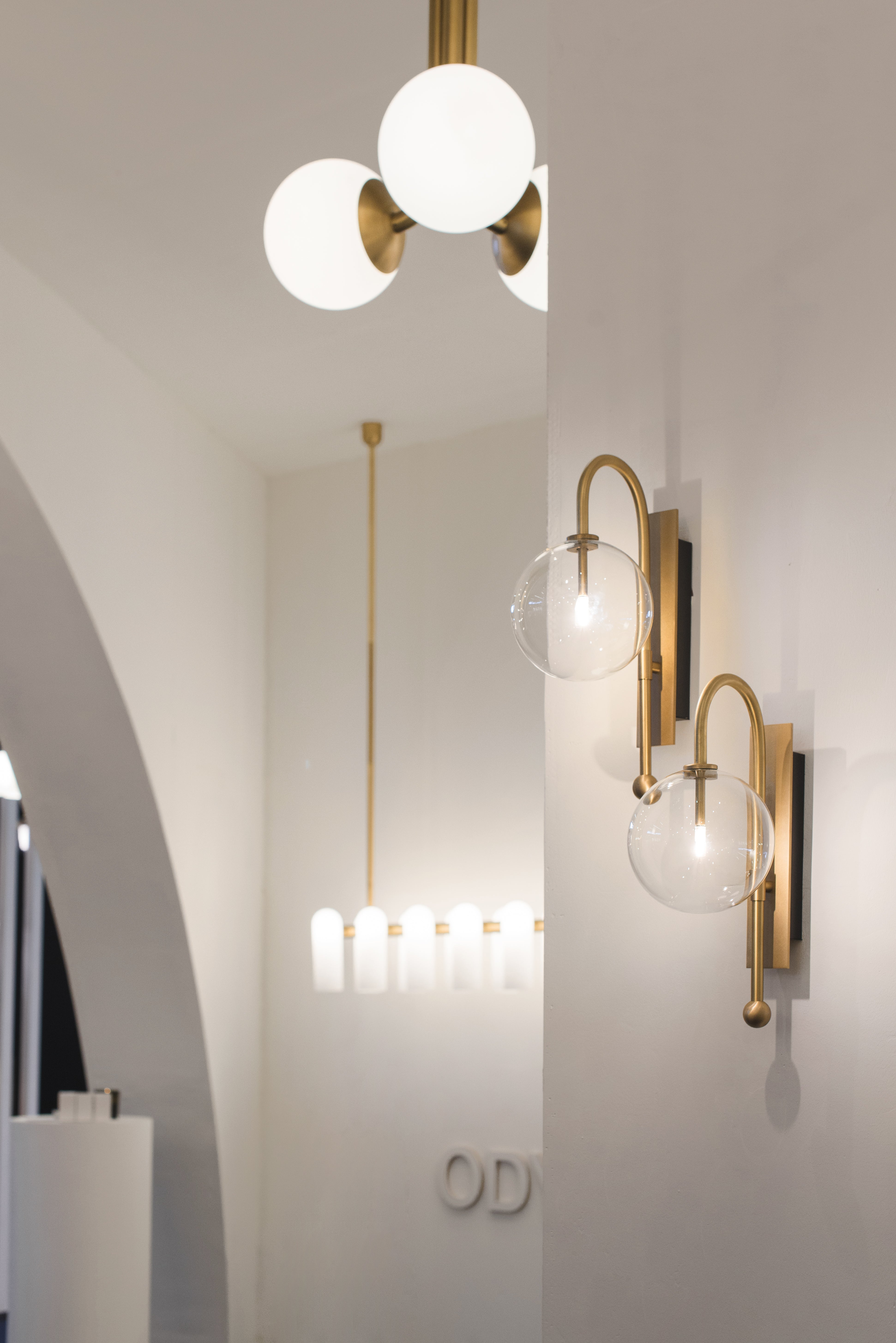 Metall/Glas - Designer-Wandleuchte, Metall/Glas