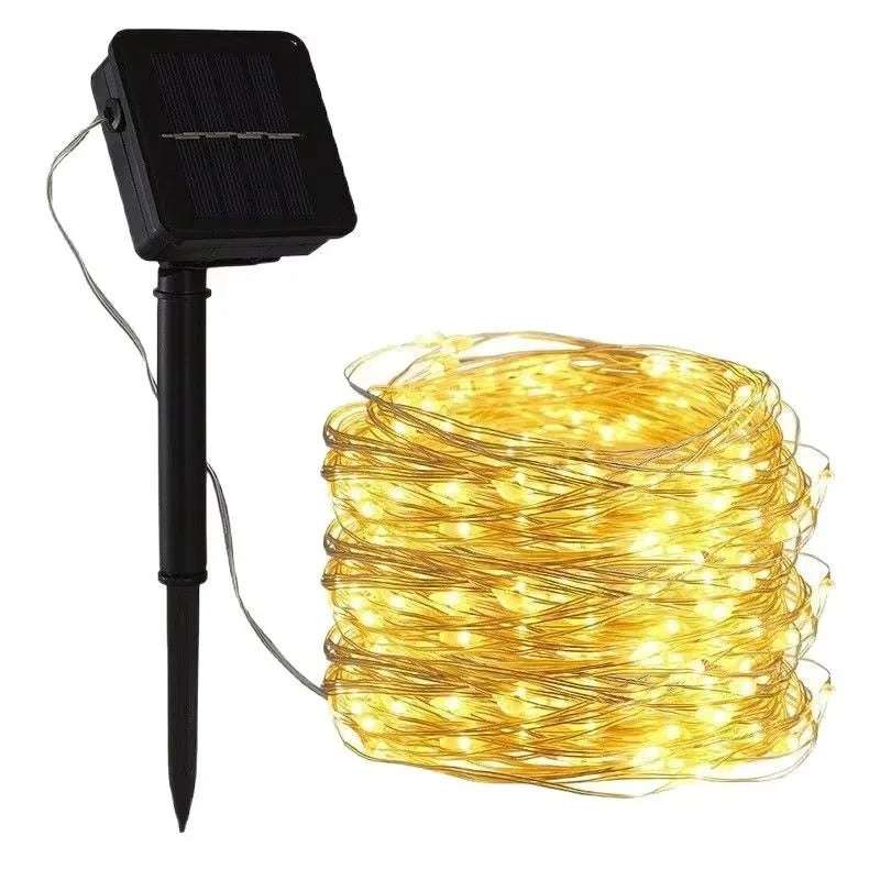 Ketta - Solarbetriebene Lichterkette mit Blumen und Blättern