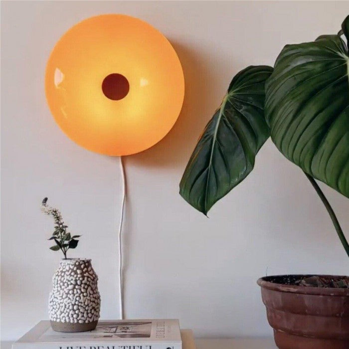 Luara - Bauhaus Donut Wand- und Tischleuchte aus Glas/Metall