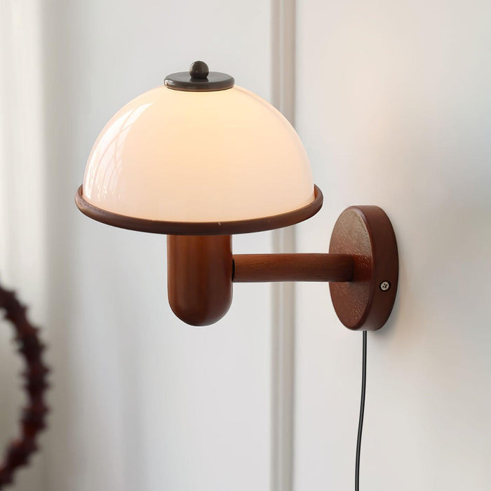 Pilzio - Holz Wandleuchte im Pilz Design
