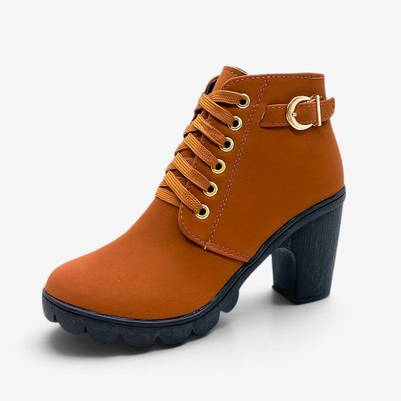 Schnürstiefelette mit Absatz für Damen