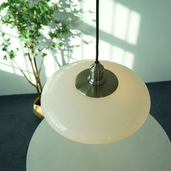 Celira - Moderne Pendelleuchte aus weißem Glas