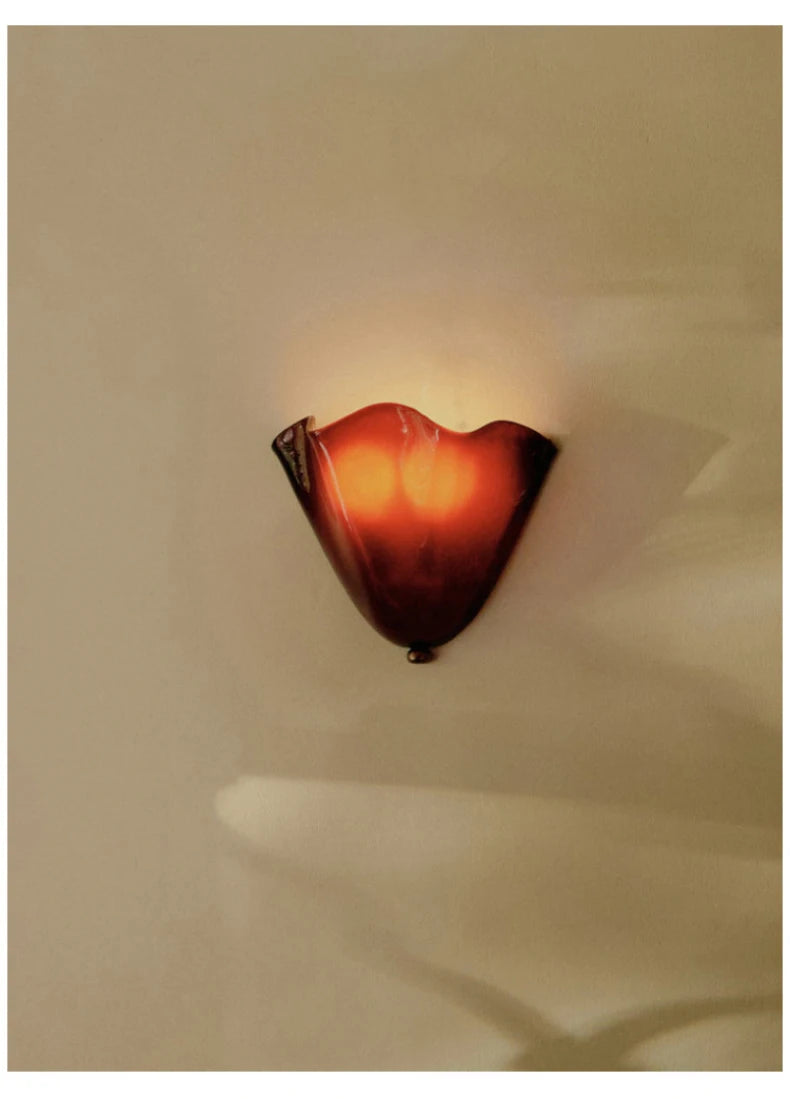 Murano - Wandleuchte aus farbigem Wabi-Sabi-Glas im