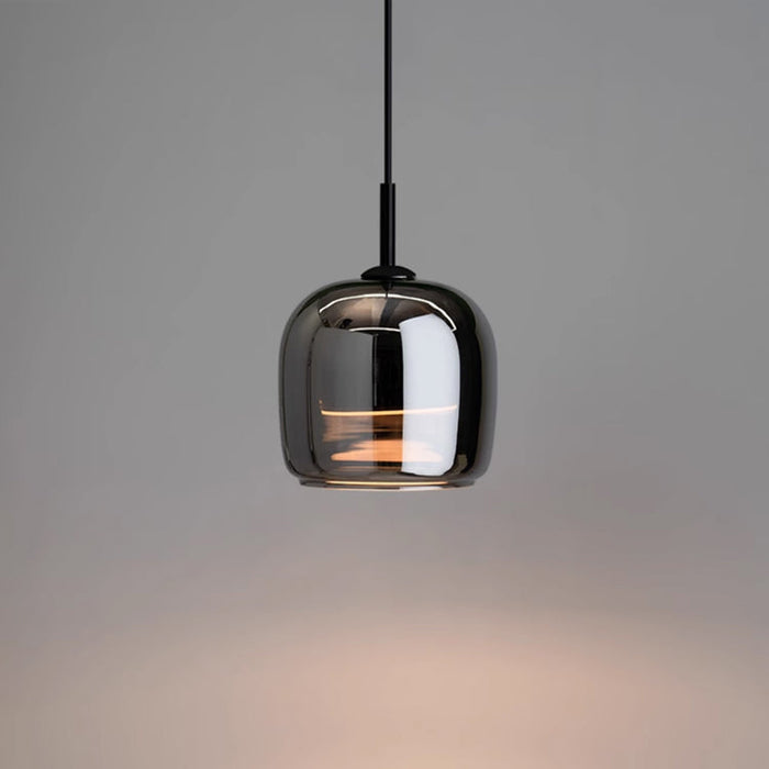 Skandinavische - Glas Pendelleuchte Schwarz