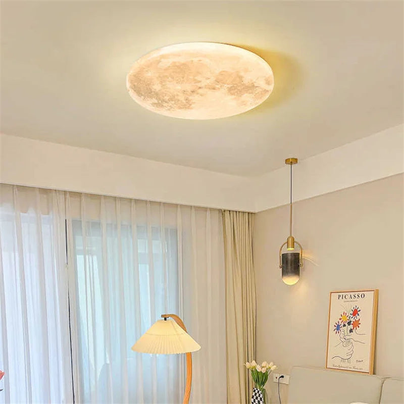 Vortex - LED-Deckenleuchte im Monddesign, dimmbar