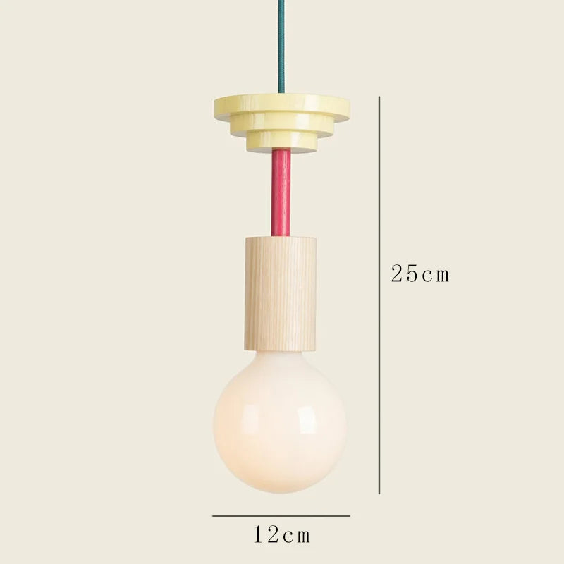 Vortex - LED-Hängeleuchte aus Holz, E27-Fassung im