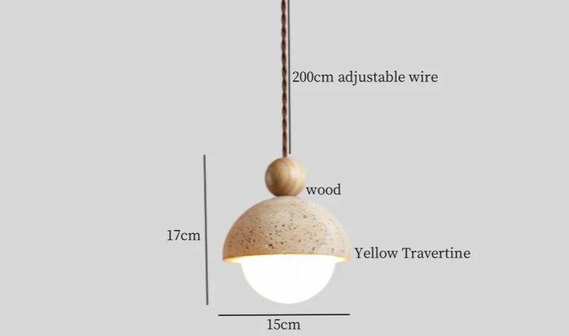 Nimbus - Wabi-Sabi Travertin-Pendelleuchte