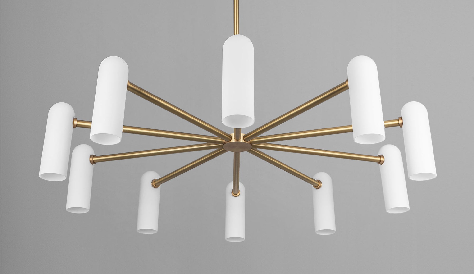 Schwung - Lighting - Runder Kronleuchter, Metall/Glas