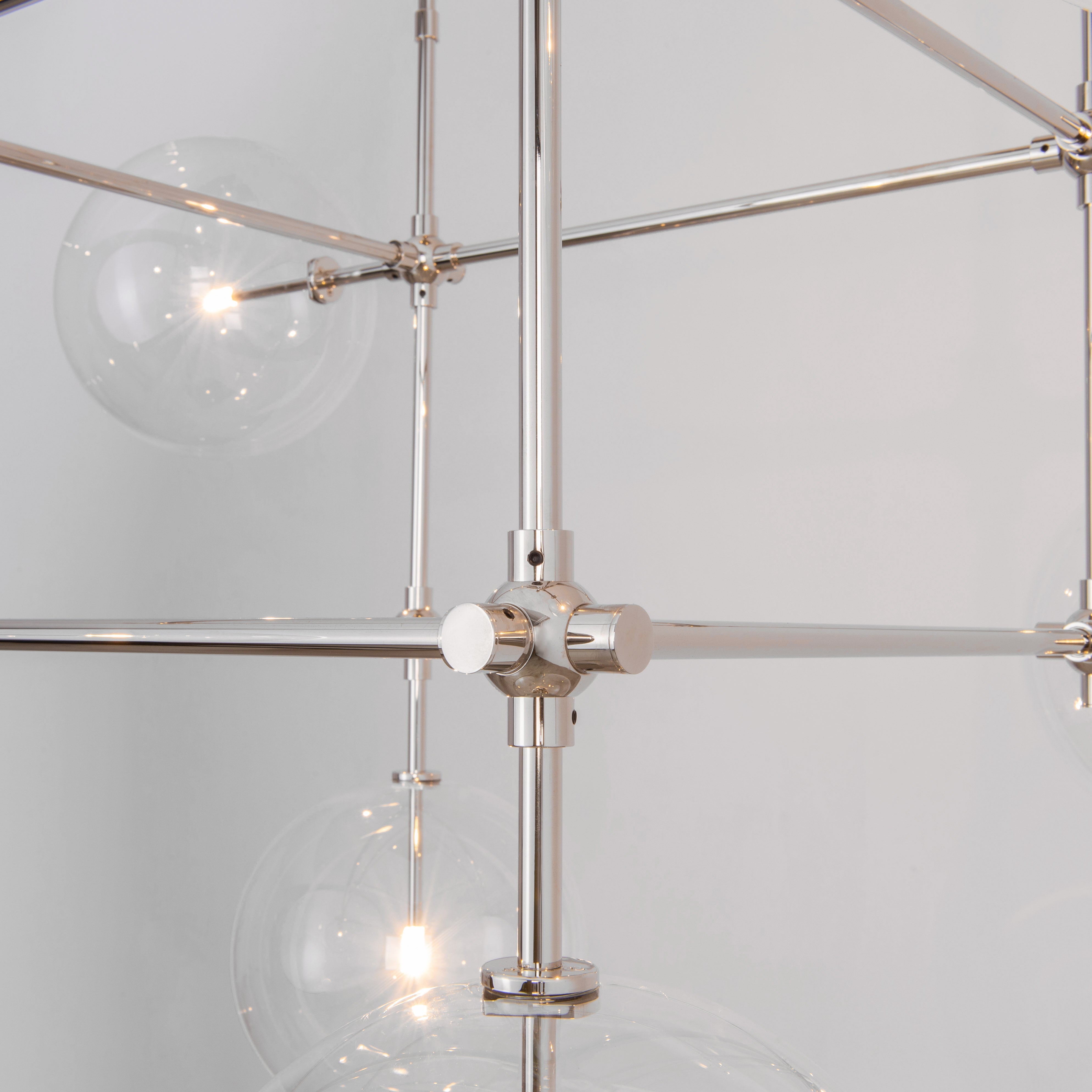 Metall/Glas - Designer-Pendelleuchte, Metall/Glas