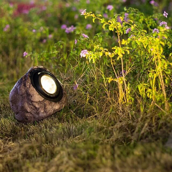 Helio - Solar-Gartenleuchte in Steinoptik, Schutzart IP65