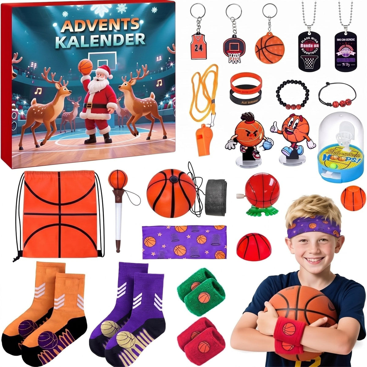 HoopQuest - Basketball-Adventskalender mit 24 Überraschungen