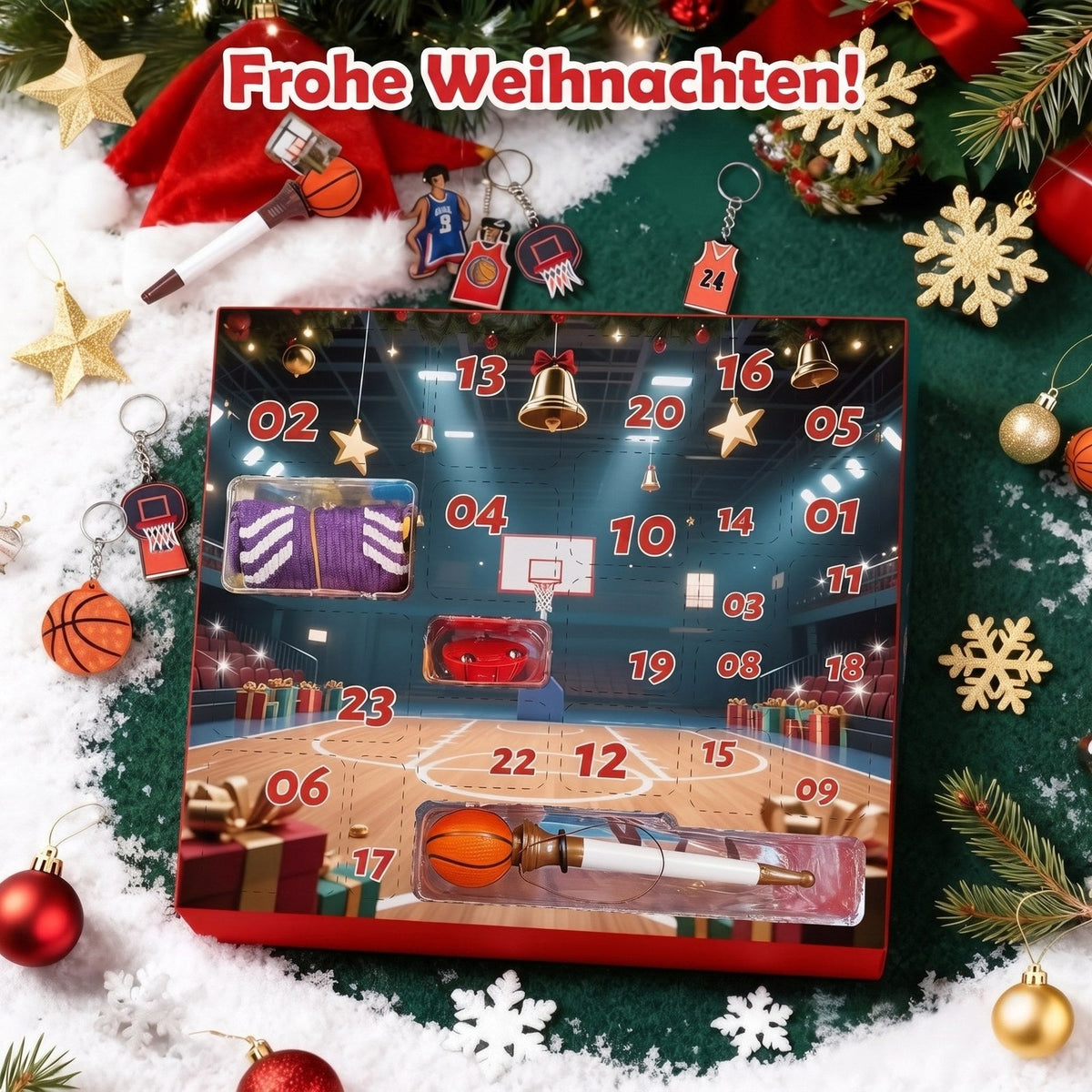 HoopQuest - Basketball-Adventskalender mit 24 Überraschungen