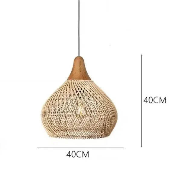 Handgeflochtene - Rattan-Pendelleuchte