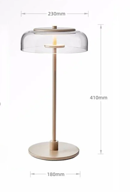 Quelix - Designer-Tischleuchte aus Glas mit LED